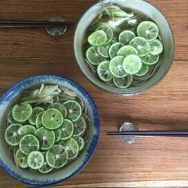 旬のスダチのおいしい食べ方！市販の刺身と合わせるだけ、そばにのせるだけ