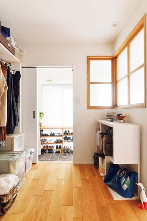 どの部屋からも使いやすいウォークスルークローゼット