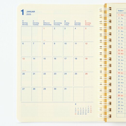 ダイアリーの中身