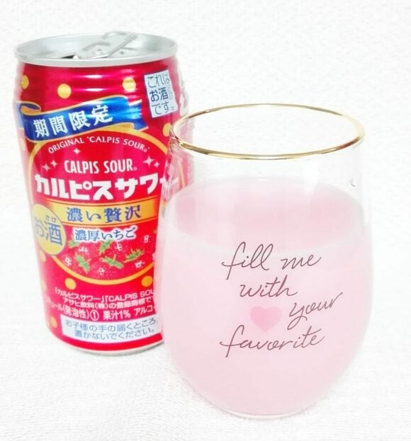 カルピスサワー　濃厚いちご