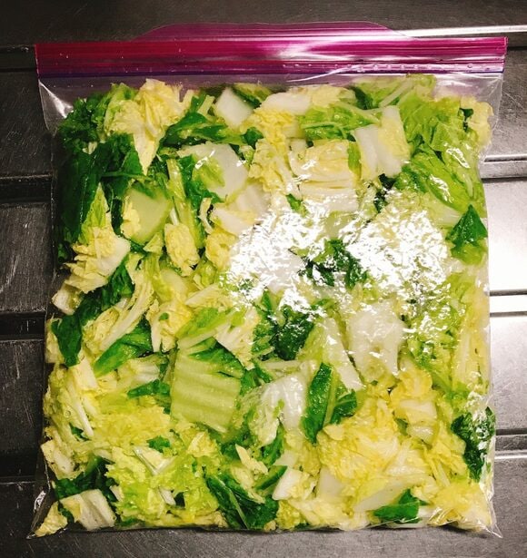 ジップロックに入れる