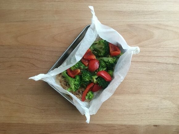 肉ダネの上下を返す