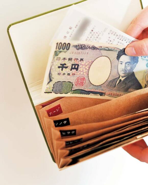 お財布にレシートと千円