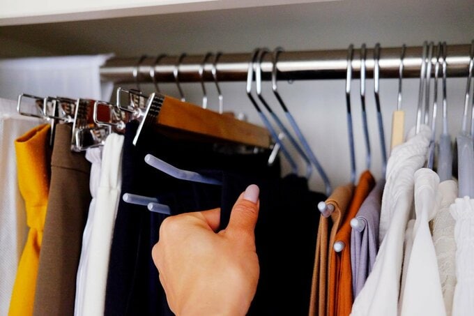 ハンガーをそろえるだけで見た目もスッキリ!