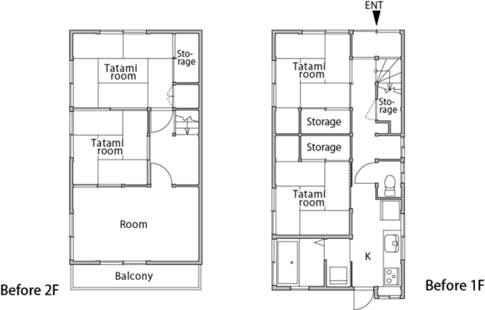 リノベーション前の間取り図