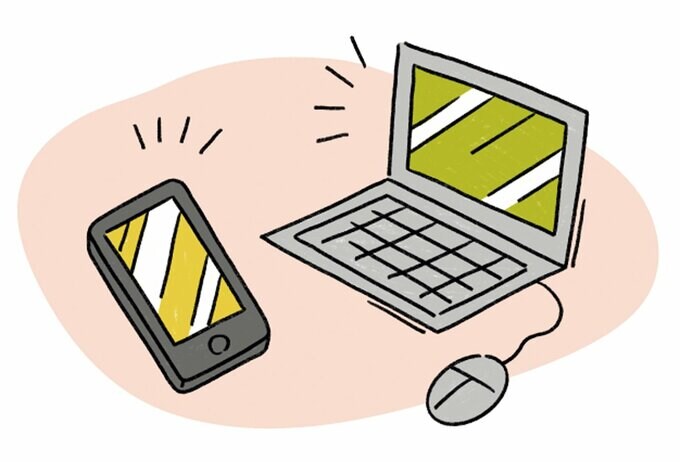 スマホとパソコン