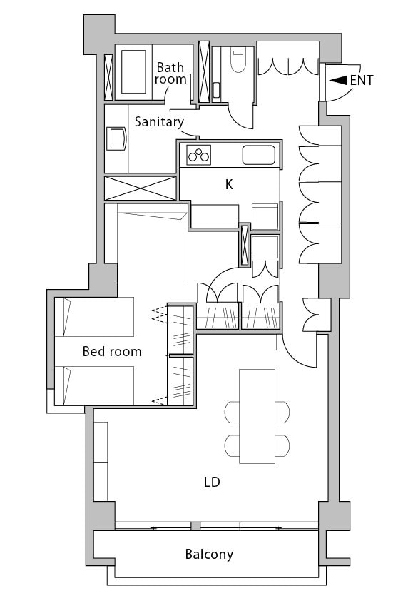 リノベーション後の間取り図