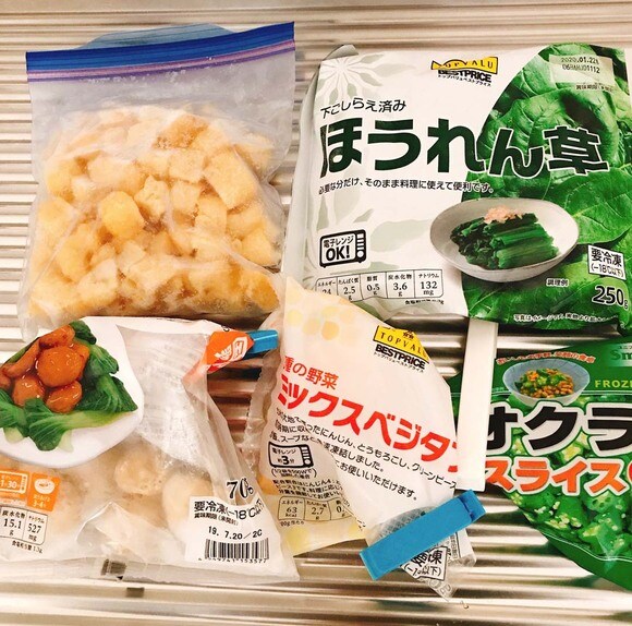 定番アイテムを冷凍