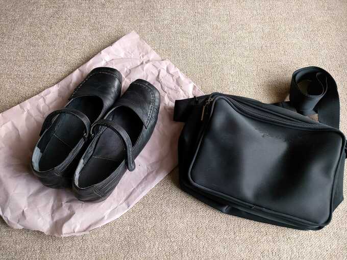 長年使っている革靴とバッグ
