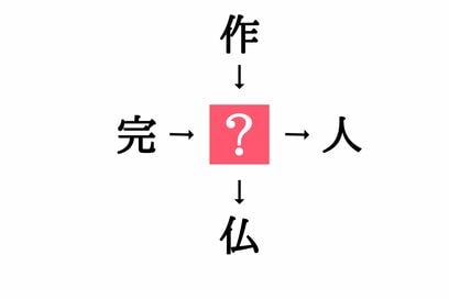 小学生で習う漢字の穴埋めクイズ。「完□・□人」に共通する漢字は？