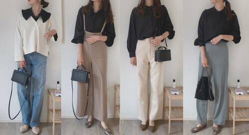 全品値下げのGUでこれは買い！華やか襟ブラウスで上半身映え