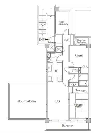 リノベーション前の間取り図