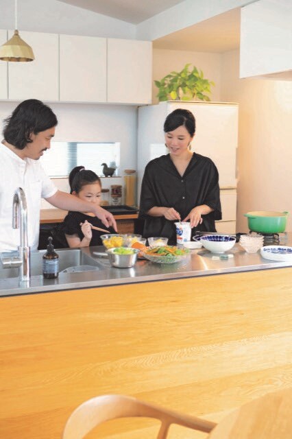 お手伝いもしやすいワークトップ