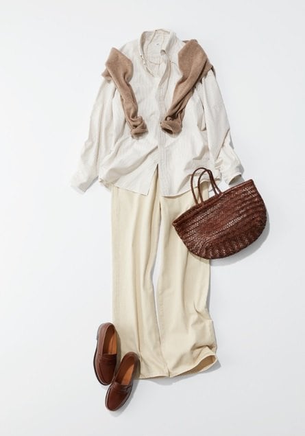 ベージュのコーデ