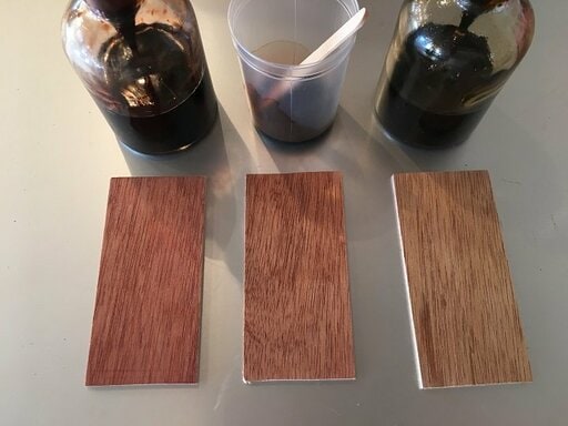 ワトコオイルを塗装したサンプル