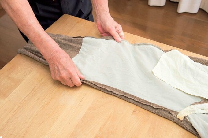 パンツを裏返す