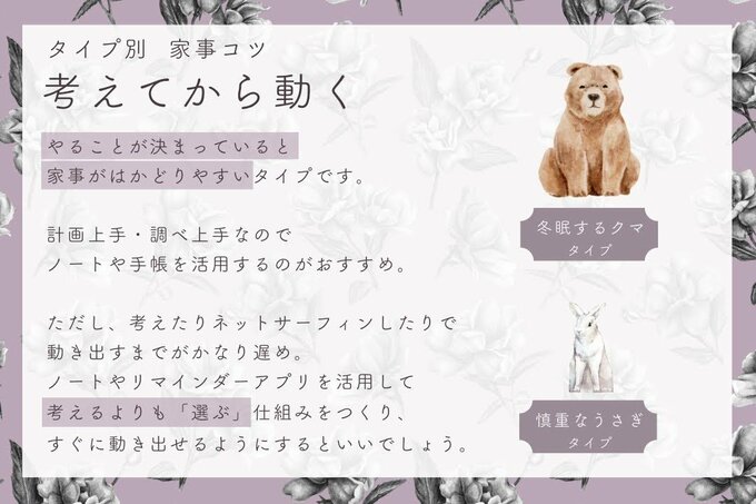 クマとウサギタイプ