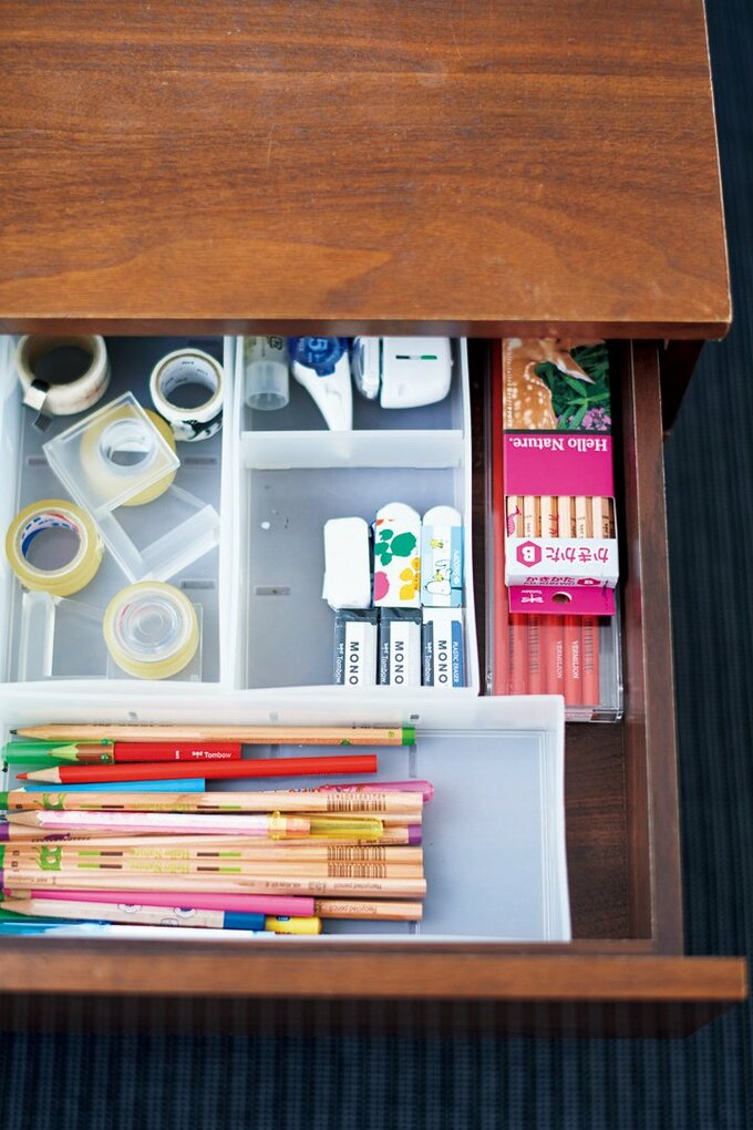 引き出しに文具
