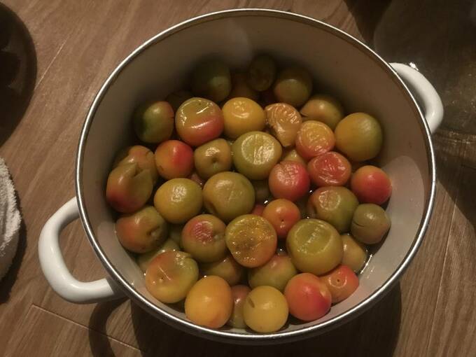 漬けている様子