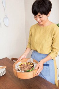 セイロで調理し、そのまま食卓へ