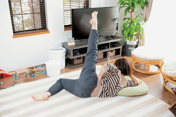 寝ながらストレッチ