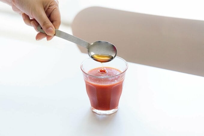 トマトジュースに黒酢