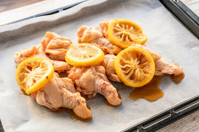 オーブン天板に乗せる