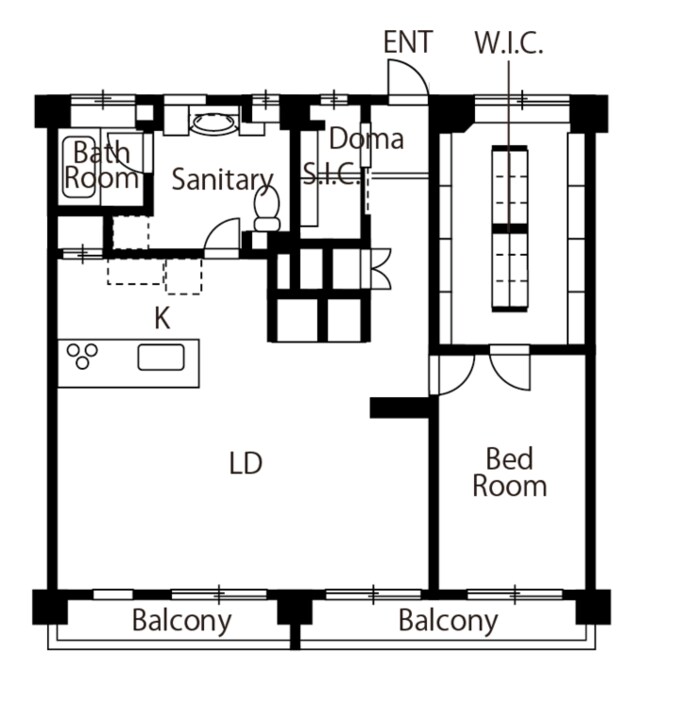 リノベーション後の間取り図