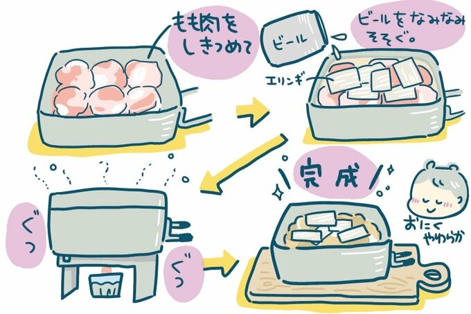 鶏もも肉のビール煮