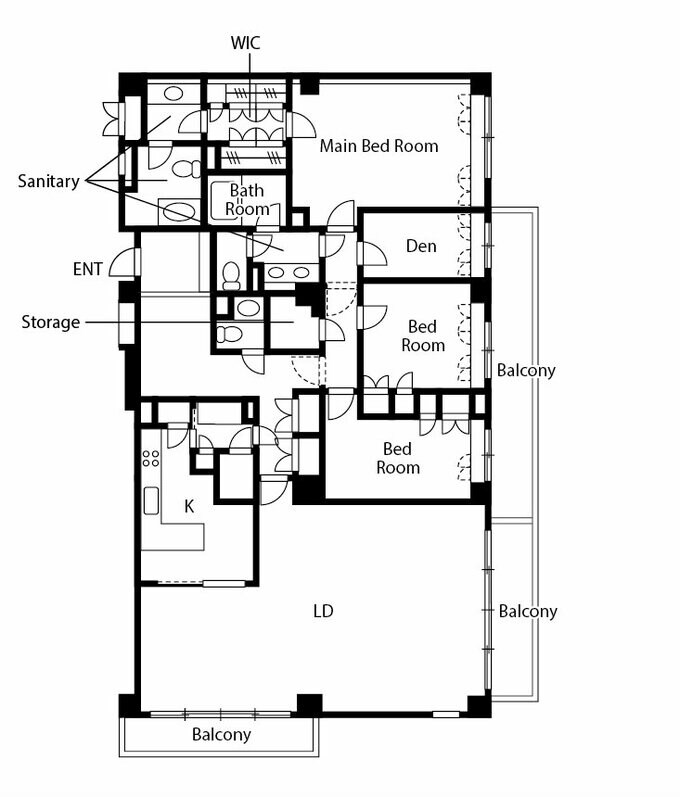 リノベーション前の間取り図