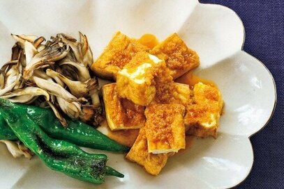 厚揚げを使ったピリ辛副菜。しっかりした味つけはあっさり主菜と好相性