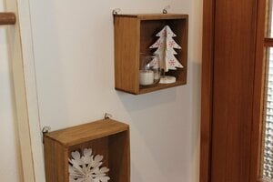 ツリーはキャンドルと一緒に棚へ