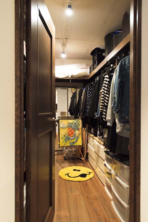 広めに設計したウォークインクロゼット