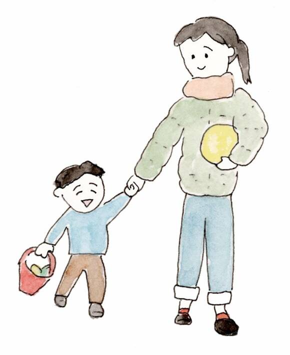 イラスト母子