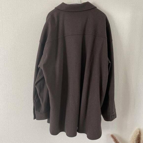 ブラッシュドジャージーシャツジャケット後ろ