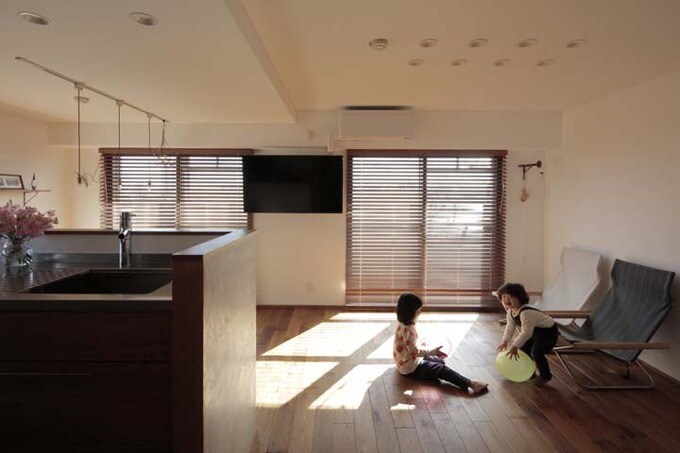 壁掛けテレビのあるLDK