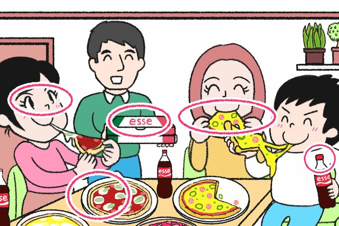 ピザ間違い探し答え合わせ