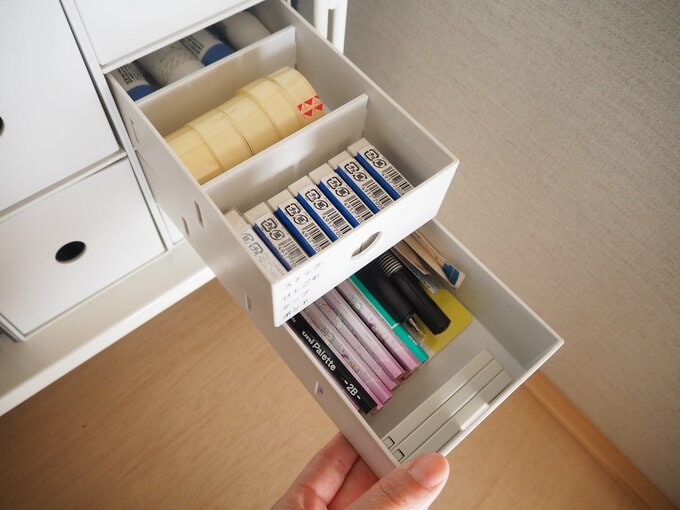 文房具を収納している様子