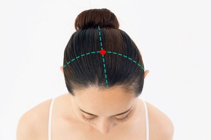 頭の中心「百絵」のツボ