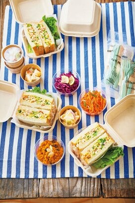 ぐっち夫婦の「デリ風サンドイッチ」弁当。ピクニックにもぴったり