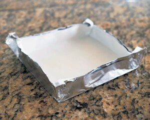 アルミ箔をケーキの型に