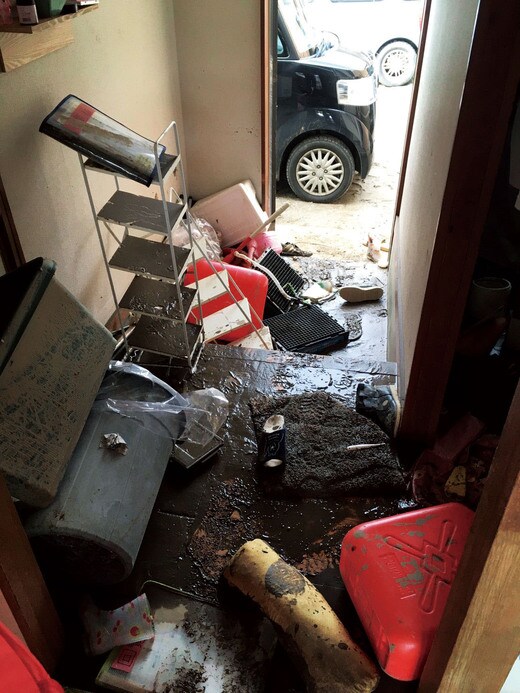 床上浸水の写真