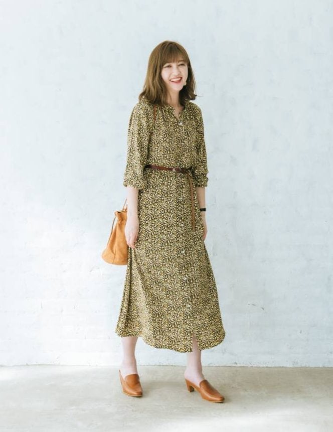 ベルトをオンしてウエストマークを強調してみても