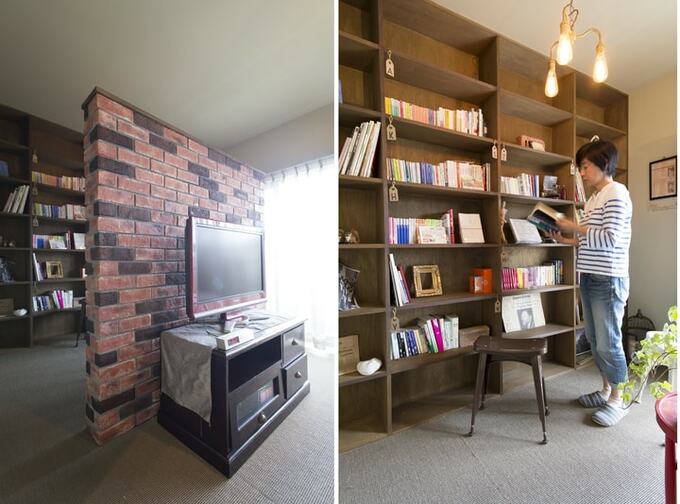 レンガのパーティション