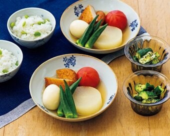 夏おでんに枝豆ご飯。さわやかヘルシーな季節の献立