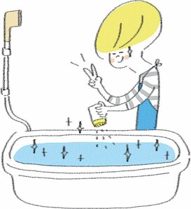 湯アカに効く重曹を入浴剤代わりに