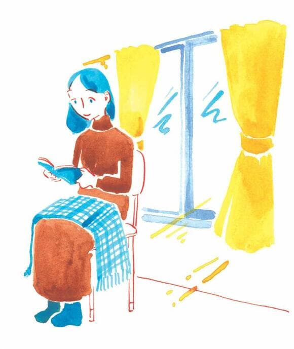 本を読む女性のイラスト
