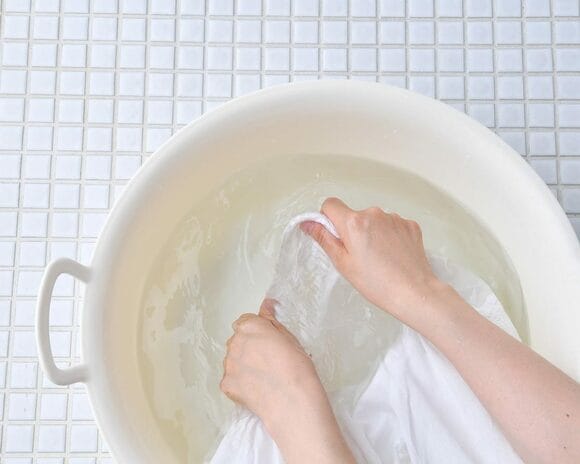 丸洗いしないと、輪ジミになるので注意