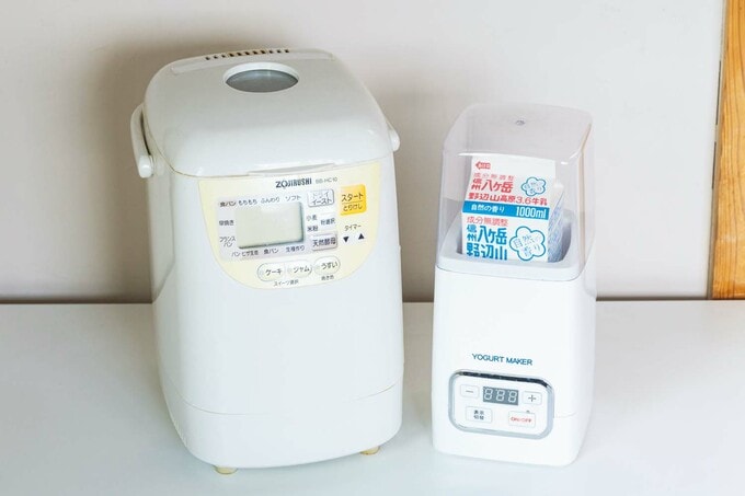 ヨーグルトメーカーとホームベーカリー