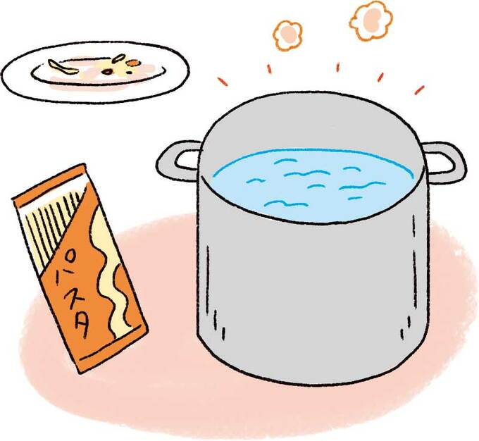 イラストお鍋パスタ